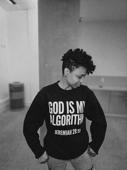 Personalizable Scripture "God Is My Algorithm®" OVERSIZED PREMIUM-WEIGHT Sweatshirt