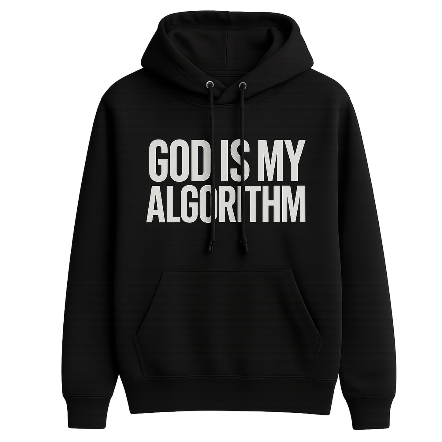 God Is My Algorithm® Black/White Mid-Weight PUFF Print Hoodie