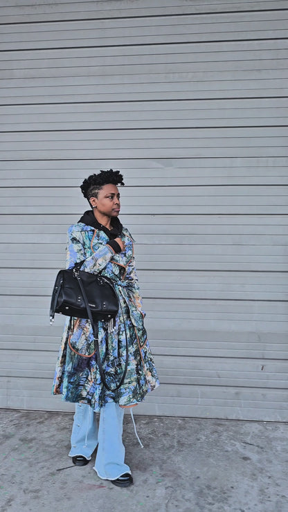 God Is My Algorithm® Black/White Mid-Weight PUFF Print Hoodie